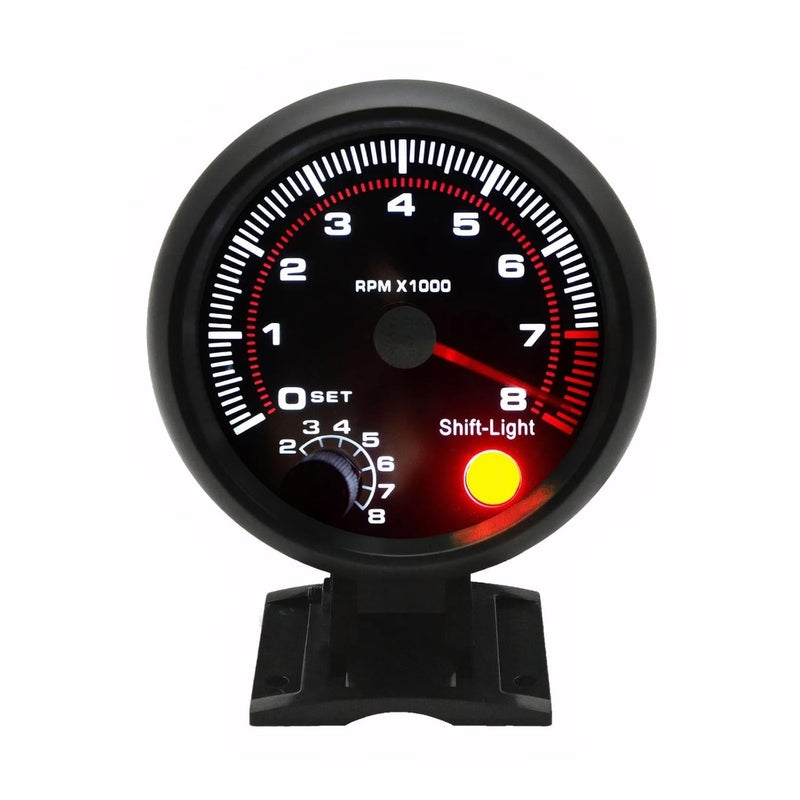 BLLYOGU عداد دورات رقمي 3.75" 12V، 0-8000 دورة في الدقيقة، لمحركات البنزين 4/6/8 أسطوانات - Image 1